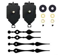 Clock Mechanism DIY Replacement Movement Kit with Long Shaft Pendulum Quartz Hands for Repairing Various Clock Types and Maintaining Accurate Timekeeping (2# 23.5mm)
