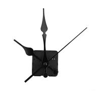 Clock Mechanism with Quartz Core for Wall Clock Builders Working With Wooden Metal or Porcelain Base Materials and Finishes (Black)