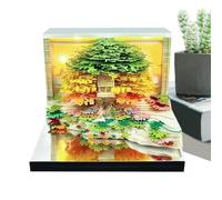 Clock Movement Calendar 2026, 3D Paper Sculpture Calendar 2026, Tear-Off Flower Tree Design Memo Block for Teaching School Commuting Training Christmas Holiday Teacher