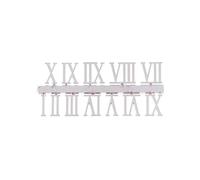Clock Numerals Kit 10pcs DIY Arabic Numerals Roman Numerals Wall Clocks Removable Art Decal Sticker(Sliver Roman Numeral)