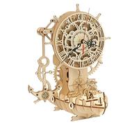 Clock Puzzles Model Kit - Basswood, Wooden Clock Building Set,DIY Jigsaw Craft Kit With Precision Cut Wood And Display Ready Finish | Educational Hands On Play For Home Decor Birthday