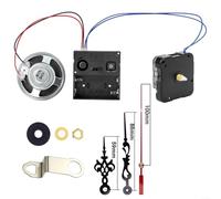 Clock Repair Kit with Movement and Black Hands, 13mm and 17mm Shaft Lengths, Musical Chime Modes for Westminster or Bell, Suitable for 2-6mm Panel Thickness, Plastic Pointer Accessories(B)