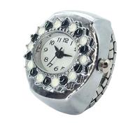 Clock Ring Precise Ring Watch Jewelry for Men | Crystal Design Innovative Precise Vintage for Friends Family Colleagues Christmas Mother's Day Valentines