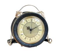 Clock Shaped Purse Women Classic Retro Handbag Crossbody Messenger Shoulder Bag Steampunk Unique Novelty Clock Bag, Black