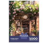 Clock Shop Bloom 1000pc Puzzle for Adults Vintage Floral Haven Vibe Premium Jigsaw Puzzle Recycled Cardboard Adult Educational Challenge Fun Present Home Activity Great Gift for Kids Beginners 38x26cm