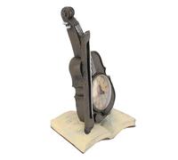 Clock, Table Clock, Figurine, Miscellaneous Goods, Vintage, Violin, Resin, Retro, Nostalgic, Interior Decoration