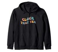 Clock That Tea Meme Gen Z Slang Gossip Truth Teen Tween Lie Zip Hoodie