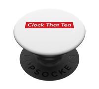 Clock That Tea Meme Teen Gossip Lie Gen Z Slang Tween Secret PopSockets Adhesive PopGrip