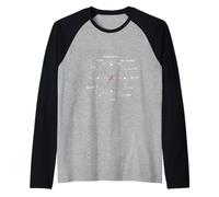 Clock Time for Maths Fans Mathematics Formula School Uni Raglan Baseball Tee