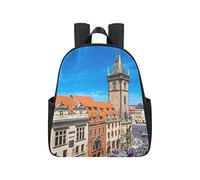 Clock Tower in The Old Town Back Pack Purse 12.40x5.12x14.17inch Back Packs Multipurpose Casual Commuter Backpack Business Travel School,Office