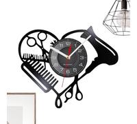 Clock Wall For Decor - Barber Shop Decor, Hair Stylist Gift | Silent Clock Scissors, Comb Pattern Display, Modern Wall Art, Creative Barbershop Decoration Studio Beauty Business Use