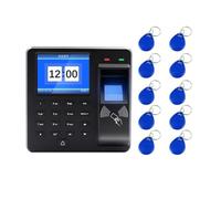 Clocking In Machine Attendance Machine Fingerprint+Code+Card 2.4inch Color Screen Display No Need To Download Software Intelligent Report Generation(M10H-10Bkey)