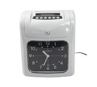 Clocking in Machine, Electronic Time Clock LCD/Clock Face Paper Card Punching Machine Paper Card Attendance Machine(Clock face)