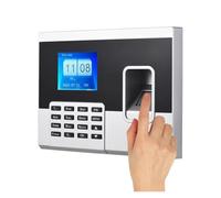 Clocking in Machine, Fingerprint Password Attendance Machine Access Control Time Clock Recorder Employee Checking-in Recorder With 2.8 Inch Screen