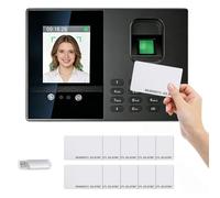 Clocking in Machine for Employees, 5 in 1 Biometric Clocking in Machine with Facial, Fingerprint RFID PIN Palm Vein Employee Time Clock Attendance Machine with 2.8 TFT LCD, U-Disk(0 Monthly Fee