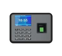 Clocking in Machine, Office Intelligent Password Attendance Machine Biometric Fingerprint Employee Checking-in Recorder DC 5V Time Clock(2.8-Inch TFT screen)