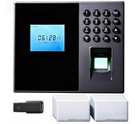 Clocking in Machine, Time Clocks for Employees Small Business with Fingerprint, RFID, PIN, Office Punch Clock in and Out, Checking-in Recorder for Business Scanner with 10 PCS Card and 8G U-Disk