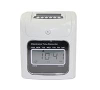 Clocking in Machines for small Business, Electronic Time Clock LCD/Clock Face Paper Card Punching Machine Paper Card Attendance Machine(LCD surface)