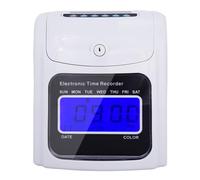 Clocking in Machines for small Business, Electronic Time Clocks English Electronic Attendance Machine Employee Labor Card Battery Power Outage Available