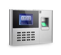 Clocking Machine, Biometric Fingerprint Password Attendance Machine Employee Checking-in Recorder 2.8 Inch LCD Screen DC 5V Time Clock