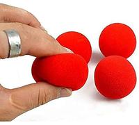 Clockjuan 10 Pcs Red Magic Soft Red Sponge Ball Close-Up Classical Street Comedy Small Magical Ball Trick Props Magic Kits Accessories (1.77 inch)