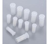 Clockjuan 100 Pcs White Toy Noise Makers Insert Squeakers, Plastic Dog Squeaky Whistles, Dog Squeak Toys Toy Insert Replacements DIY Accessories(15.5x4.8mm)