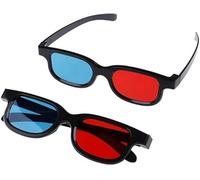 Clockjuan 2Pcs Red and Blue 3D Glasses Universal TV Movie Dimensional Video Frame 3D Glasses DVD Game Glass 3D Style Glasses for 3D Movies Games,3D Viewing Glasses,Accessories Light Simple Design