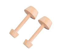 Clockjuan 2Pcs Tart Tamper - Double Side Wooden Egg Mold DIY Cake Pastry Pusher for Kitchen Party Baking Tools, Pie and Quiche Pans