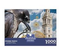 Clockmaker Raven 1000 Piece Jigsaw Puzzle Magic Fantasy for Age 12+ Challenging Gift Memory Games Relaxing 38x26cm/1000pcs