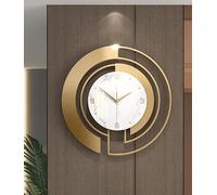 ClockUniverse Gold Clock Elegant 45x45cm - Silent Decorative Wall Clock for Living Room