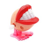 Clockwork Fake Teeth - Red Gag Toy Set Fun, Wind Up Prank, Funny Teeth Toy, Holiday Joke Gag | ComicWalking Figure Red AestheticAttraction Bringing Vivid Humor To Halloween Event