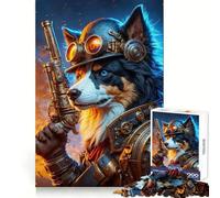 Clockwork Guardian Jigsaw Puzzles for Adults 1000 Piece Recreational Game Clean Connection Pattern Assemble Table Accent (38x26cm)
