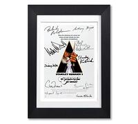Clockwork Orange Cast Signed A4 Poster Photo Print Framed Autograph Gift Movie Film Stanley Kubrick (A4 Black Framed & Mounted)