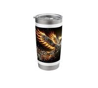 Clockwork Phoenix Steampunk Digital Art Stainless Steel Insulated Tumbler
