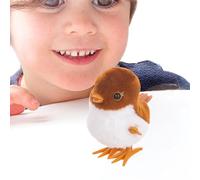 Clockwork Wind Up Bird | Retro Vintage Spring Toy With Jumping Mechanism | Stuffed Animal Sparrow Toy For Kids Children Birthday Party Favors Christmas Stocking Stuffers Collectible Home Play Fun Ente