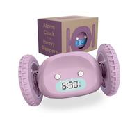 CLOCKY Extra Loud, Rolling Bed Shaker Alarm Clock with Vibrating Features, Smart Snooze, Easy to Set, Great Gift for Adults, Kids, and Teens (Lavender)