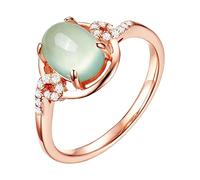 ClodeEU Open Adjustable Rings Gold Plated Rings Love Rings Stackable Rings for Women Rings for Women and Men Women Men Couple Jewelry, Green, One Size