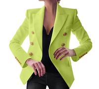 ClodeEU Women Blazer Suit, Women's Printed Cardigan Formal Suit Long Sleeve Lapels Business Office Jacket Coat Blouse Dressy Clothes for Holiday Party,Blue_a001,XXL