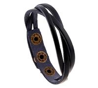ClodeEU Women Bracelet Boho, New Leather Wrap Braided Wristband Cuff Punk Men Women Bracelet Bangle Valentines Mothers Day Black, One Size