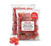 Cloetta Giant Strawberries Pick and Mix 2 x 1500 g Bags, Palm Oil Free
