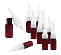 Clofiak 10Pcs Nasal Spray Bottles, 10ml Fine Mist Atomizer, 0.35oz | Reusable Empty Bottle for Wound Disinfectant, Perfume, Essential Oils