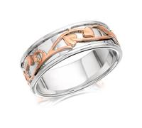 Clogau 9ct Rose Gold And Silver Tree Of Life Ring - 8mm - R4857