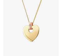 Clogau 9ct Two Colour Gold Cariad Heart Diamond Pendant Necklace CAHP