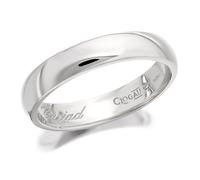 Clogau 9ct White Gold Cariad Windsor Wedding Ring - 4mm - R4892