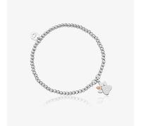 Paw Prints on My Heart Silver Affinity Bracelet Clogau Metallics One Size