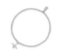 Clogau Affinity Sterling Silver Honey Bee Beaded Bracelet - 16.5cm-17.5cm