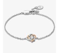 Clogau Always In My Heart Silver Topaz Interlocking Heart Bracelet 3SAMH0090