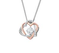 Clogau Always in my Heart Sterling Silver White Topaz Pendant - Sterling Silver CLG-1546