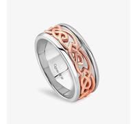 Clogau Annwyl Silver 9ct Rose Gold Channel Band Ring 3SELR017-O