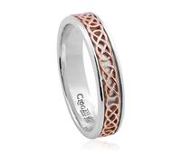 Clogau Annwyl Sterling Silver 9ct Rose Gold Ring - M CLG-1908/M